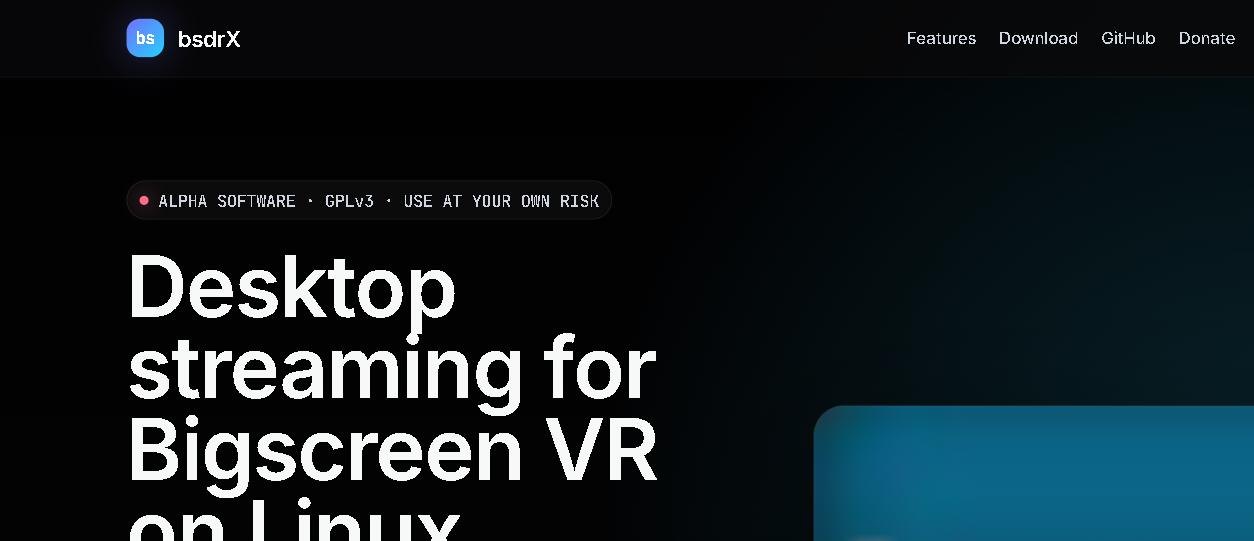 bsdrX — Bigscreen Remote Desktop screenshot